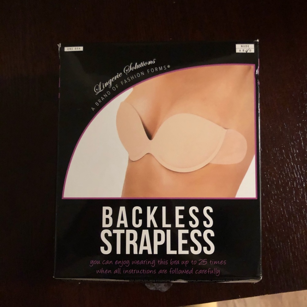 Backless strapless nude bra